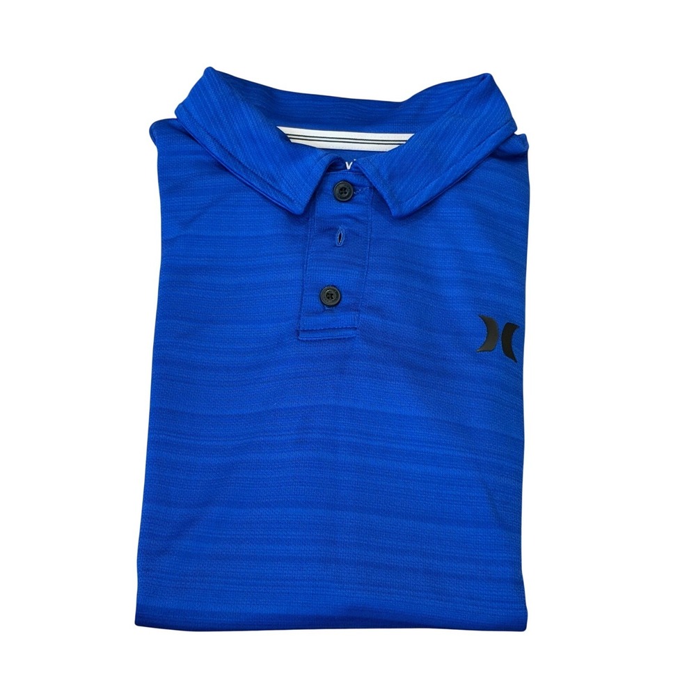 Hurley Big‎ Boys Size Large H2O-Dri Belmont Polo Shirt Royal Blue Kids Size L